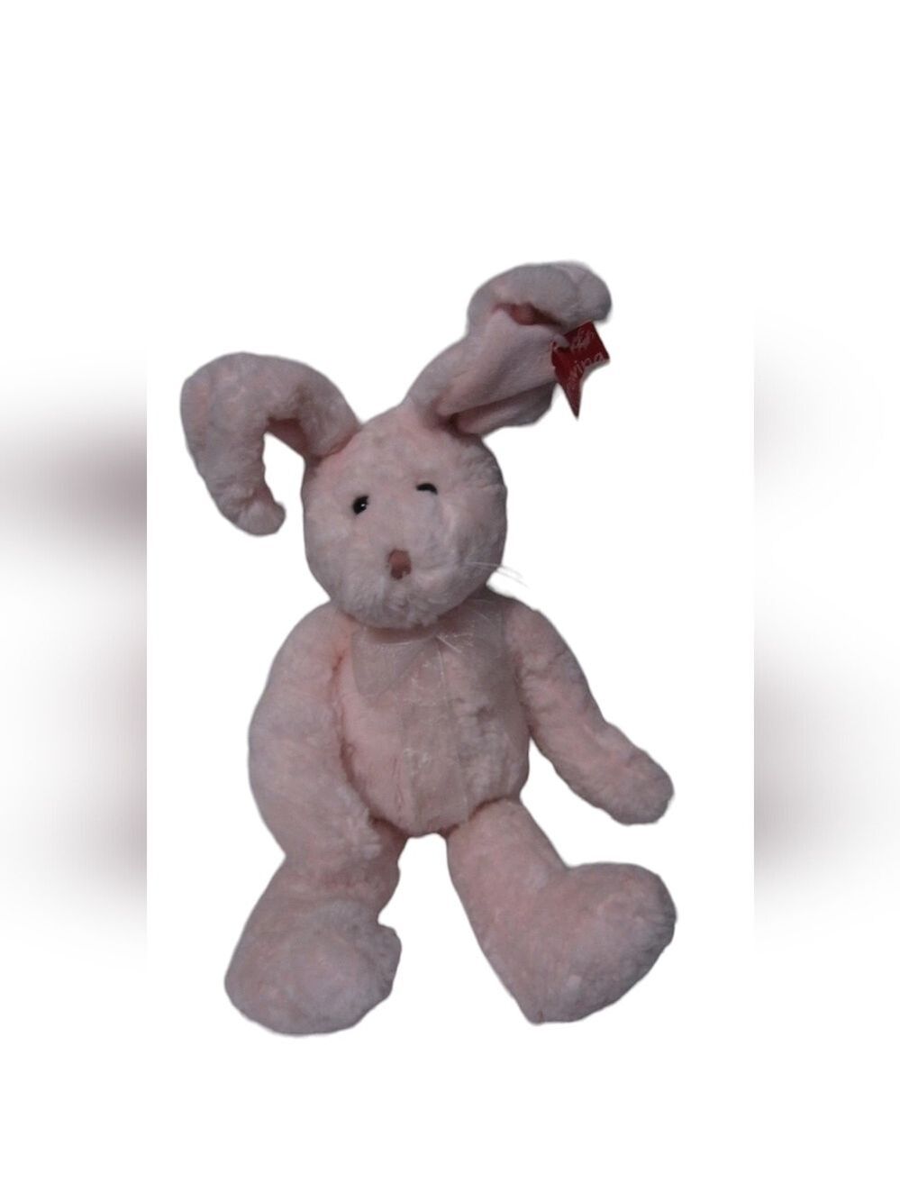 1996 CHOSUN LORD & TAYLOR 'growing up' plush PINK bunny rabbit bendable ears 17"